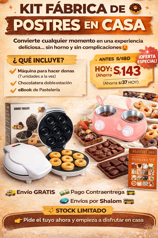 Kit Fábrica de Postres en Casa